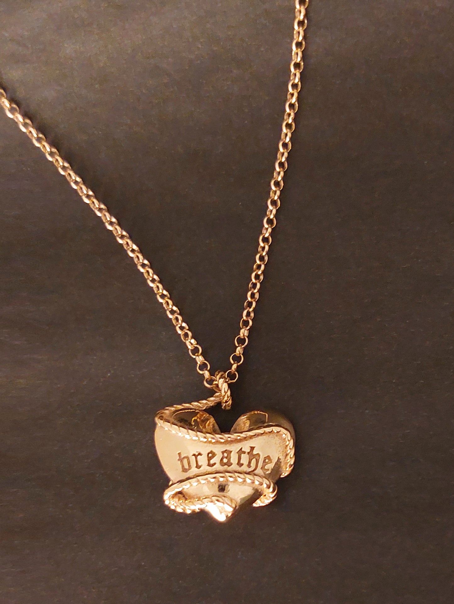 Necklace Breath - Silver plated in Gold