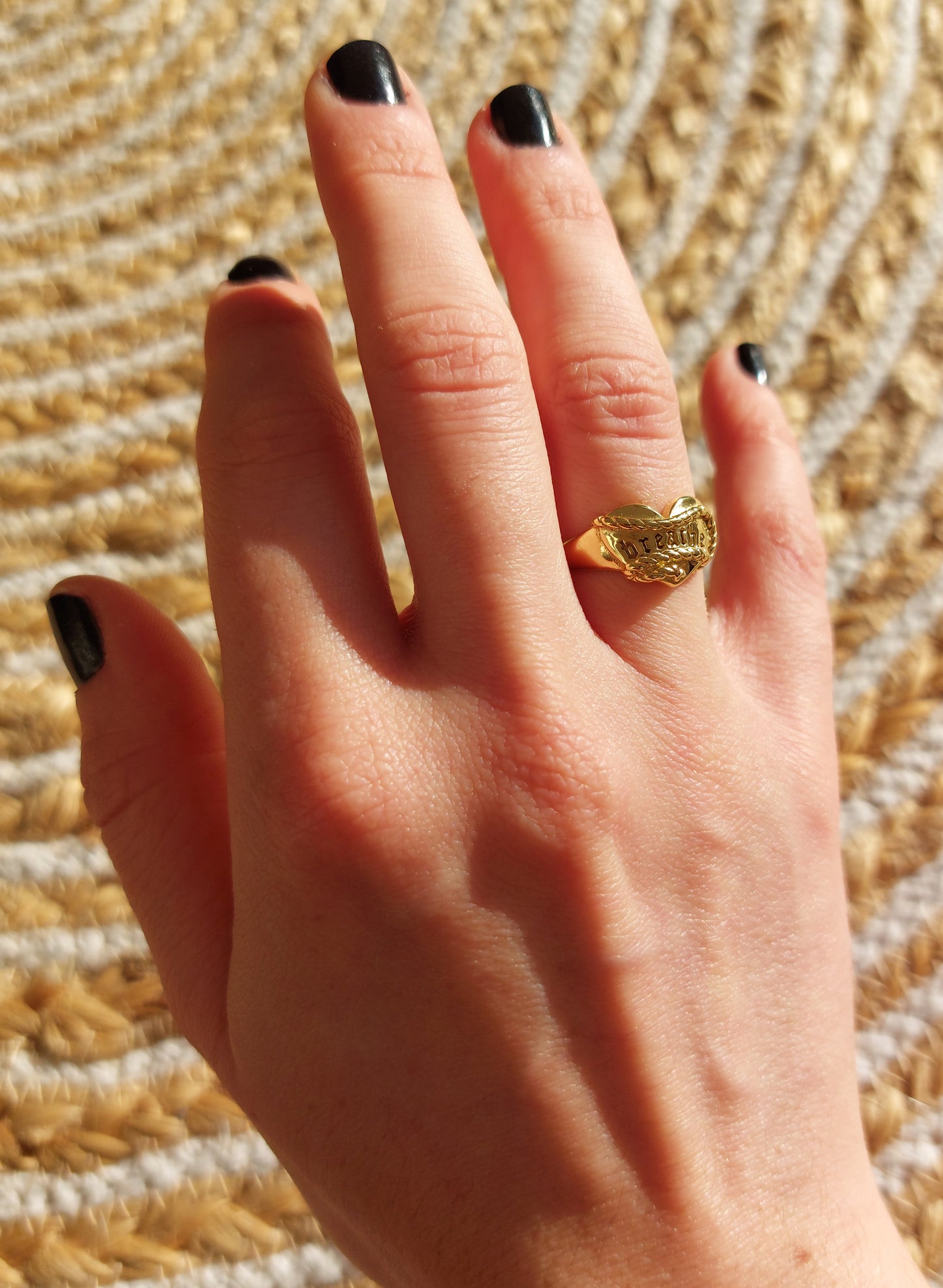 Ring Breath - Silver plated in gold